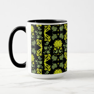Mug Art populaire des champignons de forêt nordique
