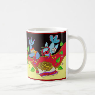 Mug Art populaire d'Ukrainien de bonheur d'oiseau de