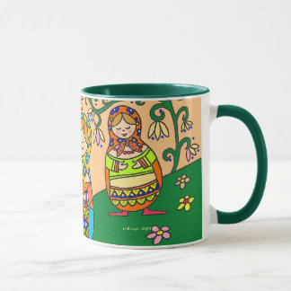 Mug Art populaire d'Ukrainien de Matroshka
