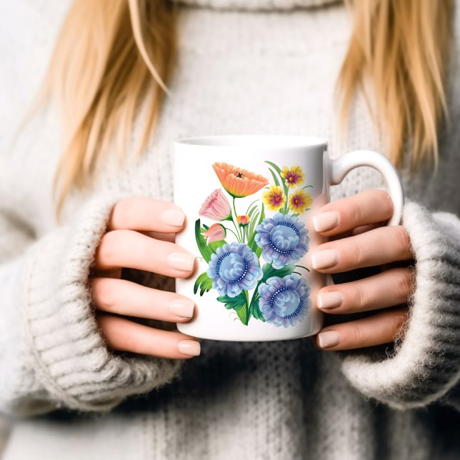 Mug Art populaire Floral (Créateur téléchargé)