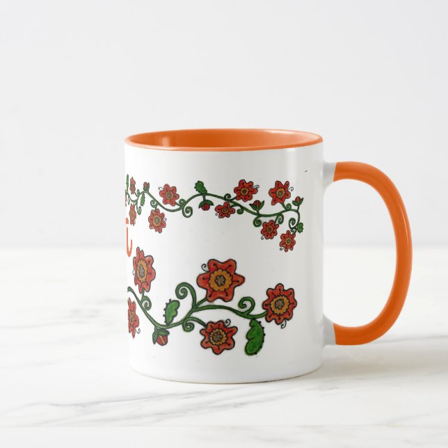 Mug Art populaire floral d'Ukrainien de motif (Droite)