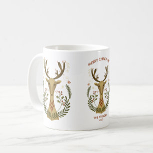 Mug Art populaire moderne mignon renne de Noël