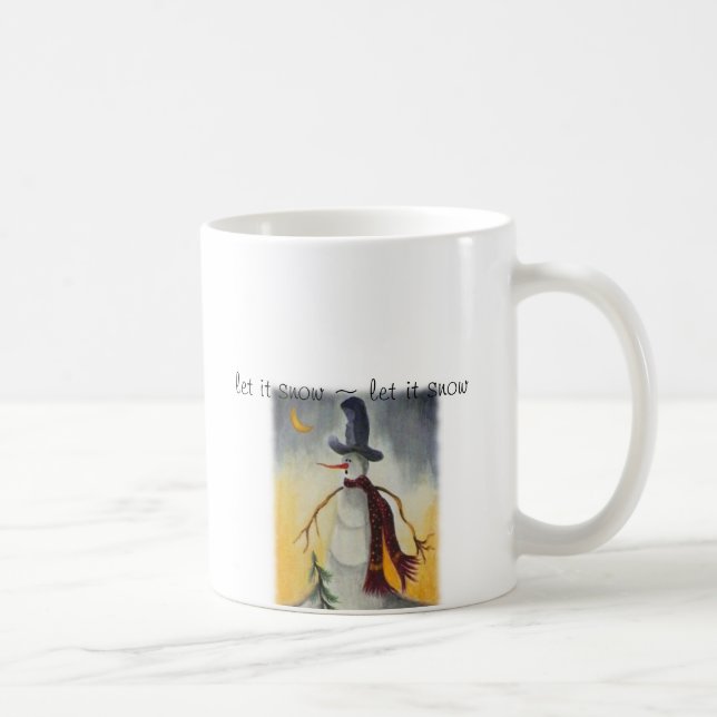 Mug Art populaire primitif Snowman (Droite)