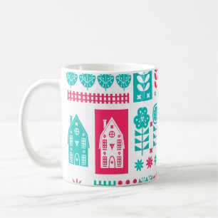 Mug Art populaire scandinave : Vintage sans couture