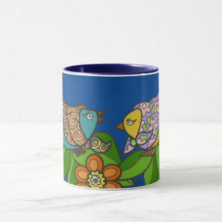 Mug Art populaire ukrainien oiseaux de printempsMug