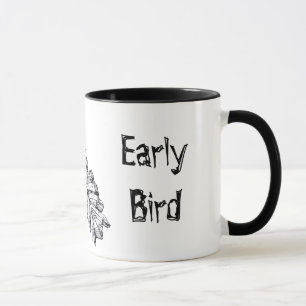 Mug Art préhistorique d'oiseau "d'oiseau tôt"