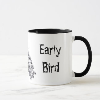 Mug Art préhistorique d'oiseau "d'oiseau tôt"