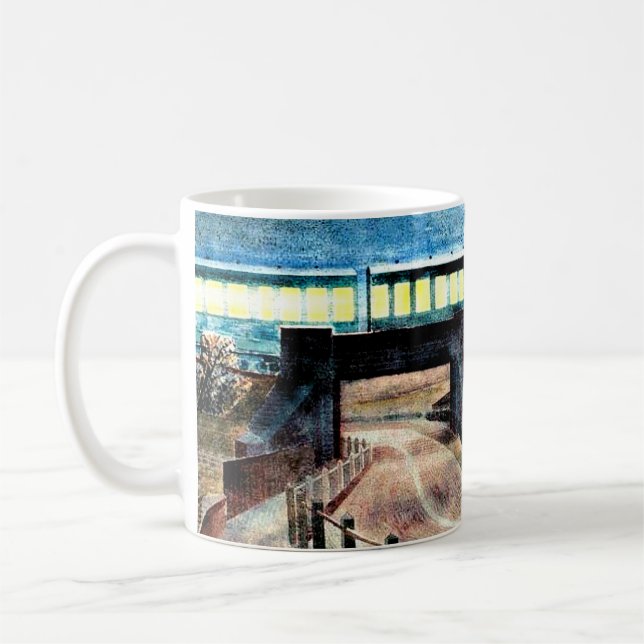 Mug Art ravilieux, Train Traversant le pont la nuit (Gauche)