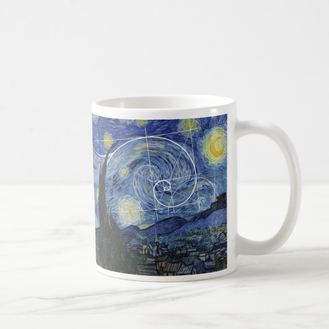 Mug  Art rencontre mathématiques, Van Gogh rencontre F (Droite)
