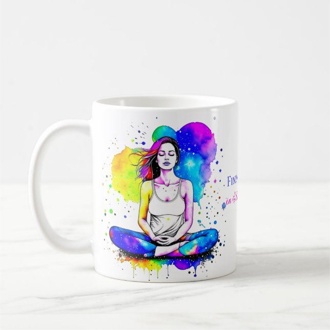 Mug Art Spirituel Lady Méditation Personnalisée (Gauche)