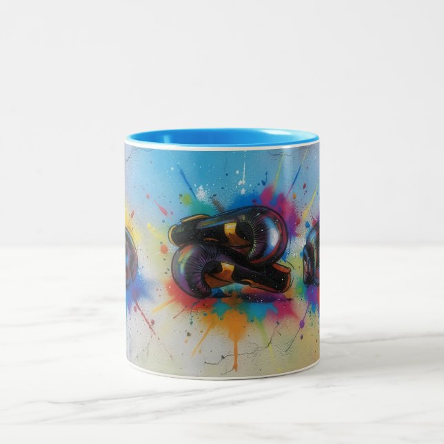 Mug Art Style Graffiti Gants de Boxe (Centre)