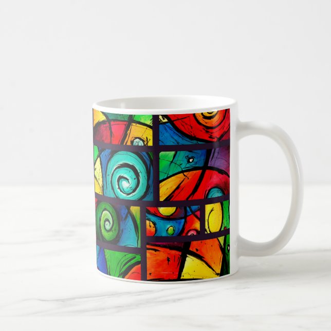 Mug Art tourbillonnant abstrait génial (Droite)