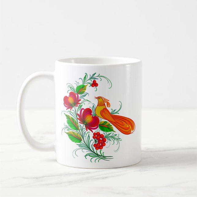 Mug art traditionnel ukrainien de Petrikivka (Gauche)
