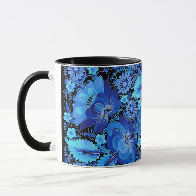 Mug Art traditionnel ukrainien de Petrikivka (Gauche)