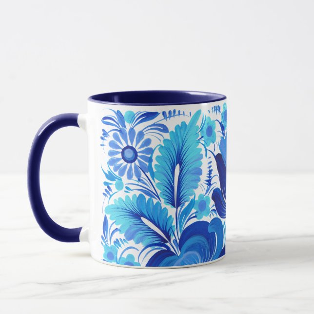 Mug Art traditionnel ukrainien de Petrikivka (Gauche)