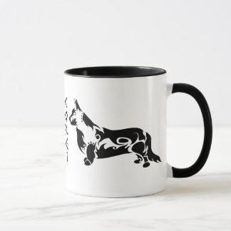 Mug Art tribal de corgi de Gallois de cardigan