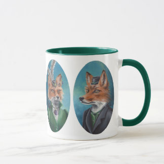 Mug Art victorien de Fox de renards de M. et de Mme