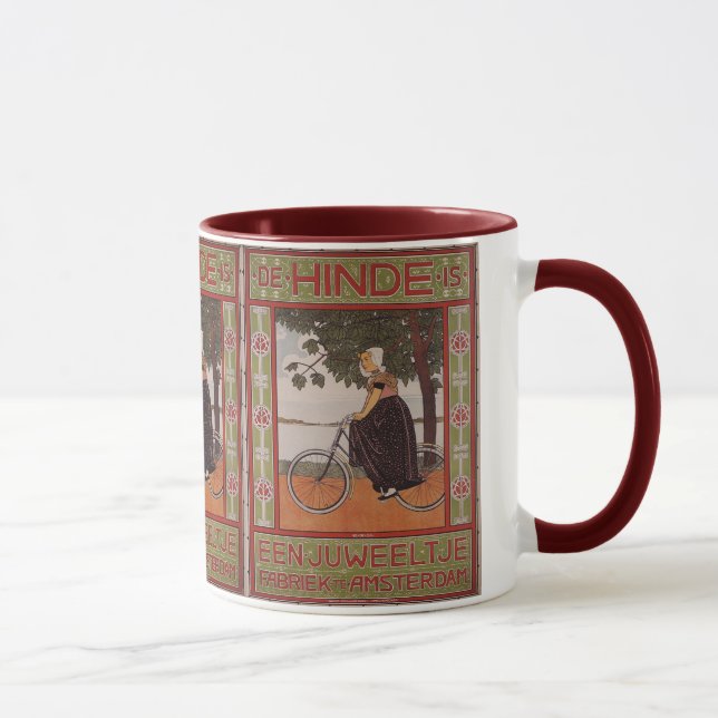 Mug Art vintage d'affiche de bicyclette d'Amsterdam (Droite)