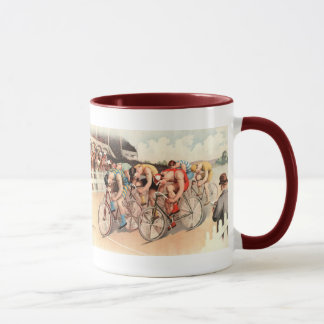 Mug Art vintage d'affiche de course de bicyclette