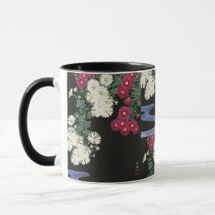 Mug Art vintage d'Ohara Koson représentant des chrysan