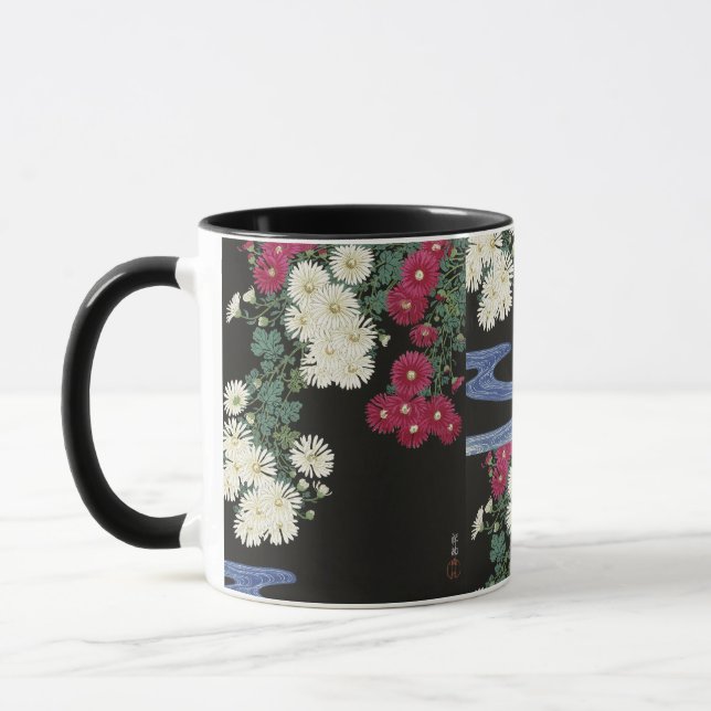 Mug Art vintage d'Ohara Koson représentant des chrysan (Gauche)
