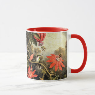 Mug Art vintage du colibri et des passiflores