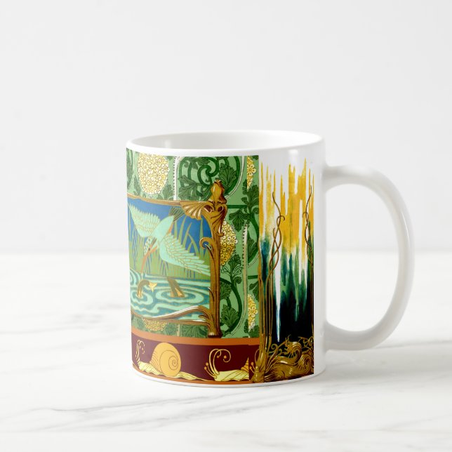Mug Art vintage Nouveau de conception de tuile (Droite)