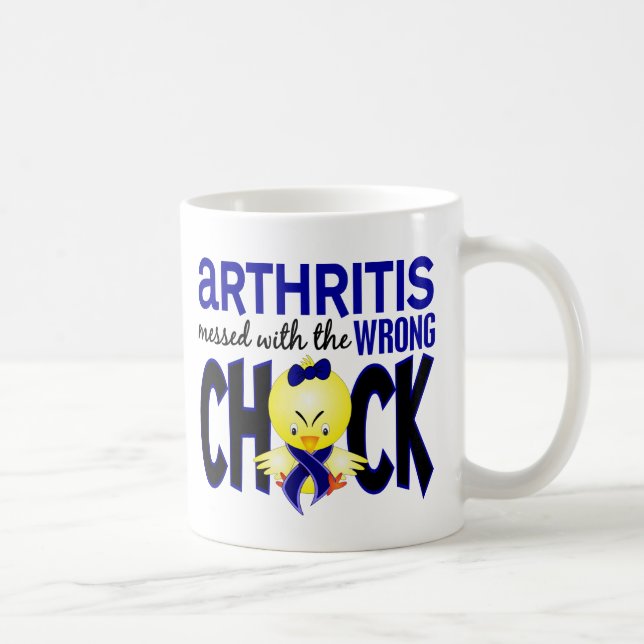 Mug Arthrite salie avec le poussin faux (Droite)