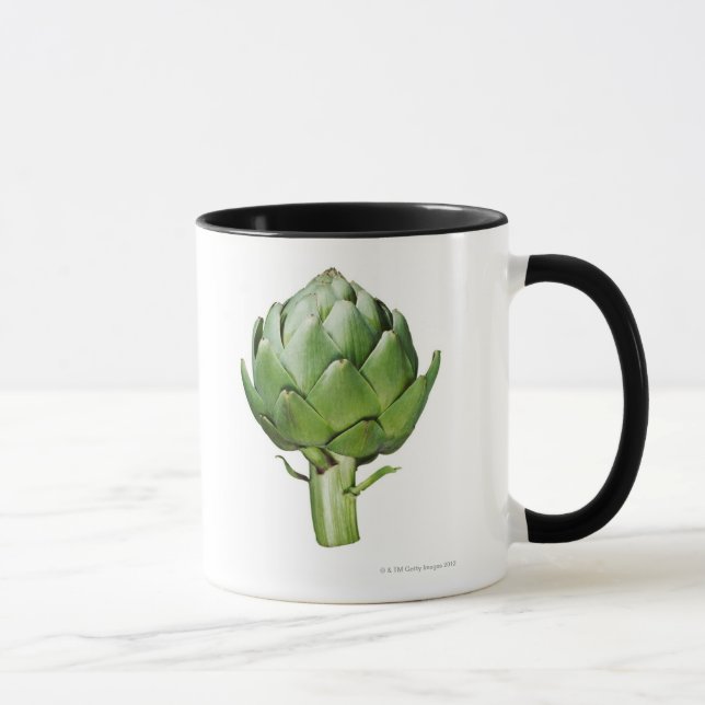 Mug Artichaut sur l'arrière - plan blanc coupé (Droite)