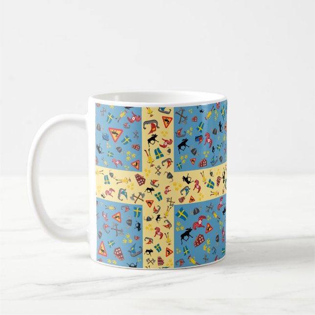 Mug Articles suédois de culture avec le drapeau (Gauche)