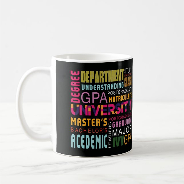 Mug Articles universitaires collégiaux colorés (Gauche)