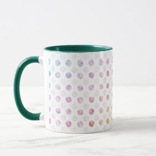 Mug Artisan Rainbow Color Polka Motif Boisson