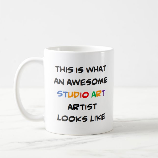 Mug artiste d'art studio, génial (Gauche)
