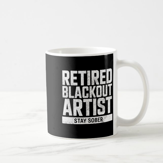 Mug Artiste de black-out à la retraite Citation drôle  (Droite)