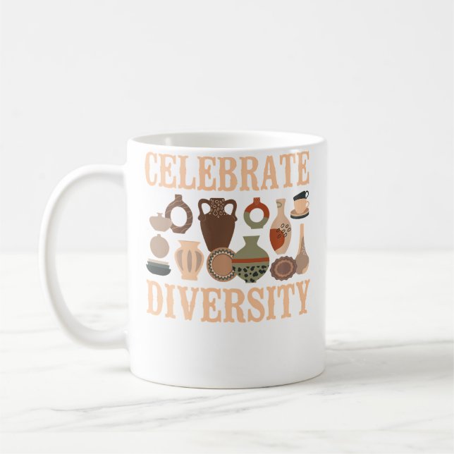 Mug Artiste de céramique de poterie Célébrer la divers (Gauche)