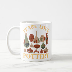 Mug Artiste de céramique poterie Fille Paix Amour Pote