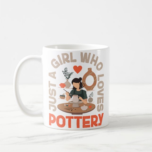 Mug Artiste de céramique Poterie Juste une fille qui a (Gauche)