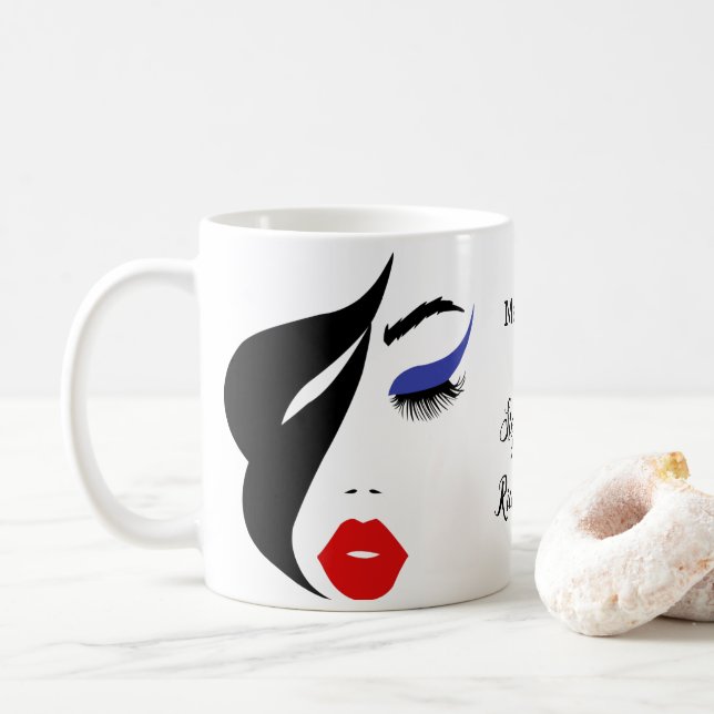 Mug Artiste De Maquillage Élégante Et Féminine (Avec donut)