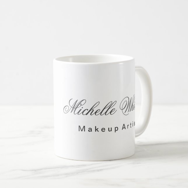 Mug Artiste de maquillage moderne minimaliste clair (Devant droit)