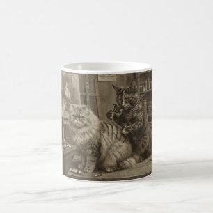 Mug Artiste de tatouage de chat sépia vintage – Victor