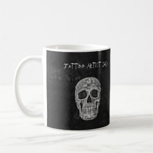 Mug Artiste de tatouage noir blanc de la tête gothique