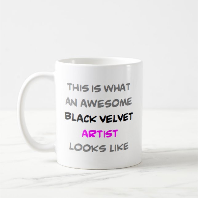 Mug artiste de velours noir, génial (Gauche)