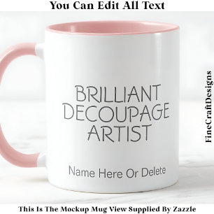 Mug Artiste Découpage brillant Artiste Artiste Artiste