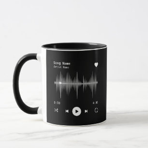 Mug Artiste et chanteur de musique Noir personnalisé