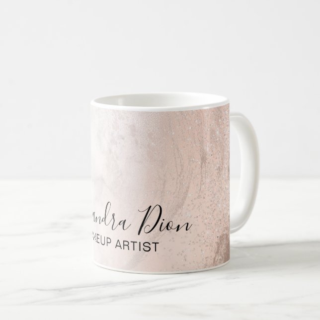 Mug Artiste maquillage en marbre de parties scintillan (Devant droit)