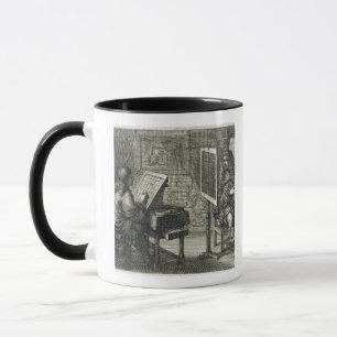 Mug Artiste peignant un portrait au-dessus d'une