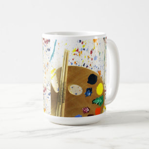Mug Artistes Peinture Splatter et Palette de Peinture