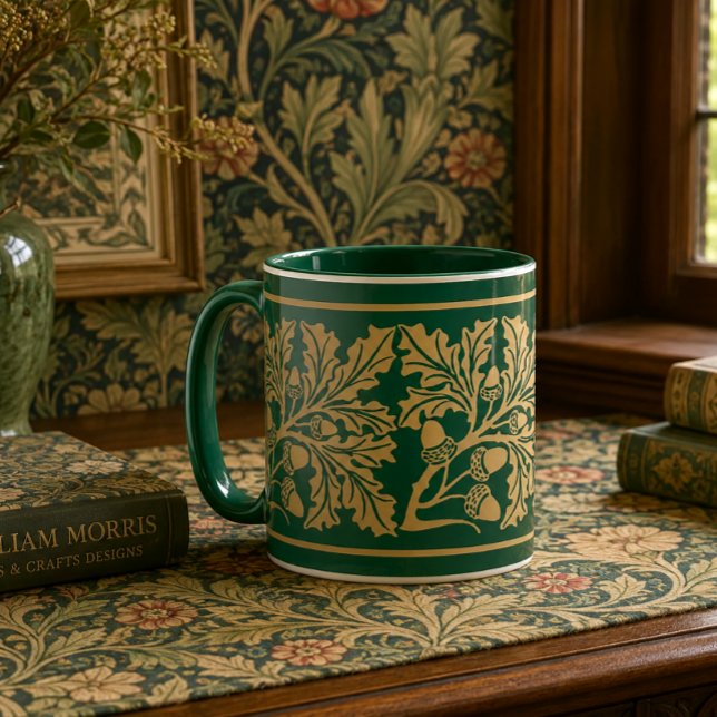 Mug Arts & Crafts de style médiéval feuilles de chêne  (Créateur téléchargé)