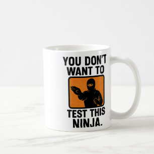 Mug Arts Martiaux Boxe Ninja Danger Pochoir Graphique