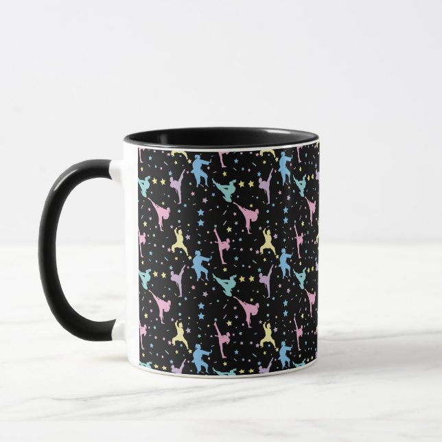 Mug Arts Martiaux Karaté Abstrait Étoiles Paillettes (Gauche)